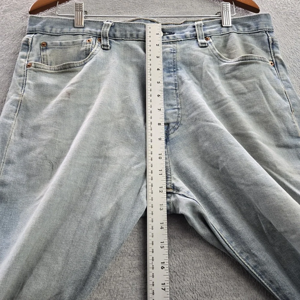 Levi's 501 Men Jeans 34X34 Light Blue Denim Original Fit Straight Leg 32